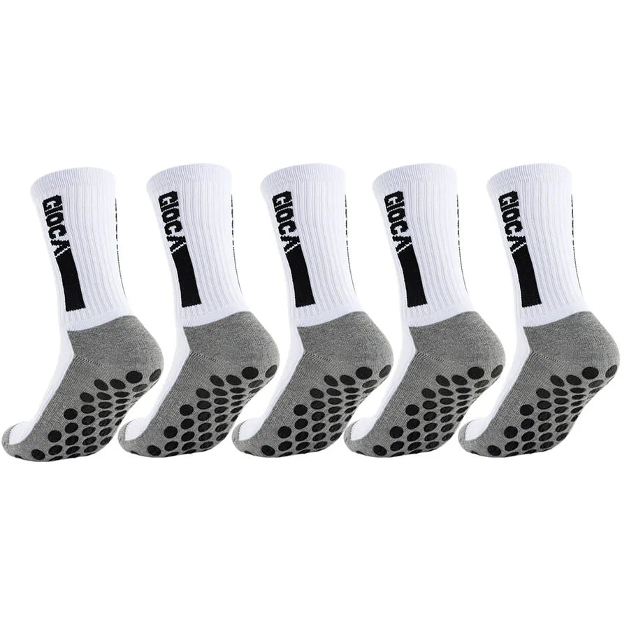 1/5/8/10 Pairs Men Women Unisex Non Slip Grip Soccer Rugby Socks Towel Bottom Breathable Shockproof Athletic Exercise