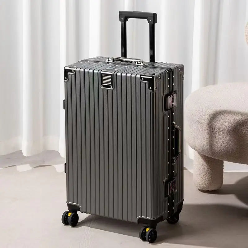 20-30inch Shockproof and Drop-resistant Suitcase Large Capacity Travel Luggage Aluminum Frame Password Lock Student Trolley Case