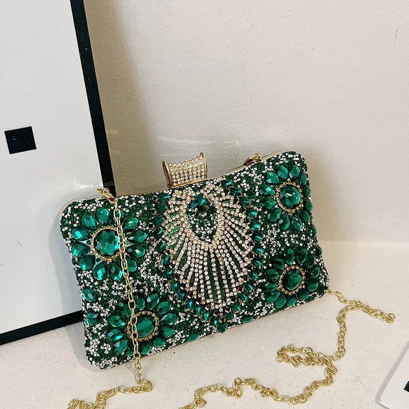 Brilliant Diamond Evening Bags Shoulder and Crossbody Bags Super Cool Personality 2025 Designer New Style Handbags for Women New