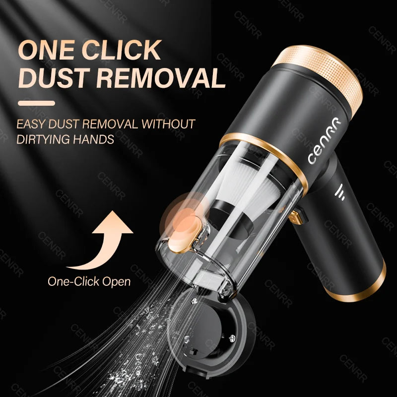 CENRR Car Vacuum Cleaner High Power Portable Handheld Cleaning Machine Mini Cleaner Powerful Wireless Vacuum Cleaner Home Blower