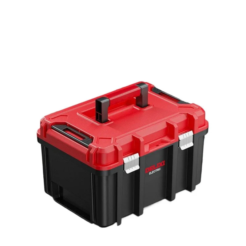Heavy Duty Wide Tool Box Portable Multi Function Hammer Drill Organizer Large Industrial Grade Home Garage Garage Storage