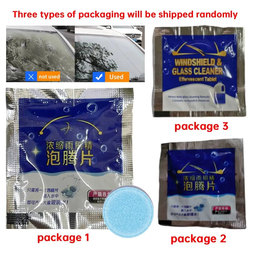 250-10PCS Solid Car Windshield Cleaners Effervescent Tablets Windscreen Window Glass Dust Wiper Car Wash Tool Car Accessories