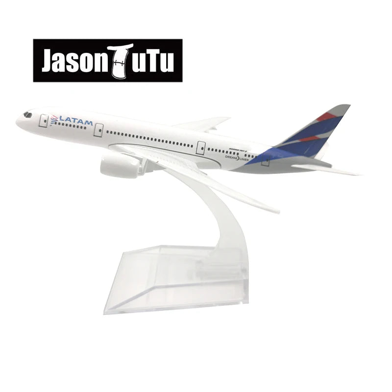 JASON TUTU 16CM LATAM Boeing 787 Aircraft Model Planel Airplane Diecast Metal Planes Collect Gifts