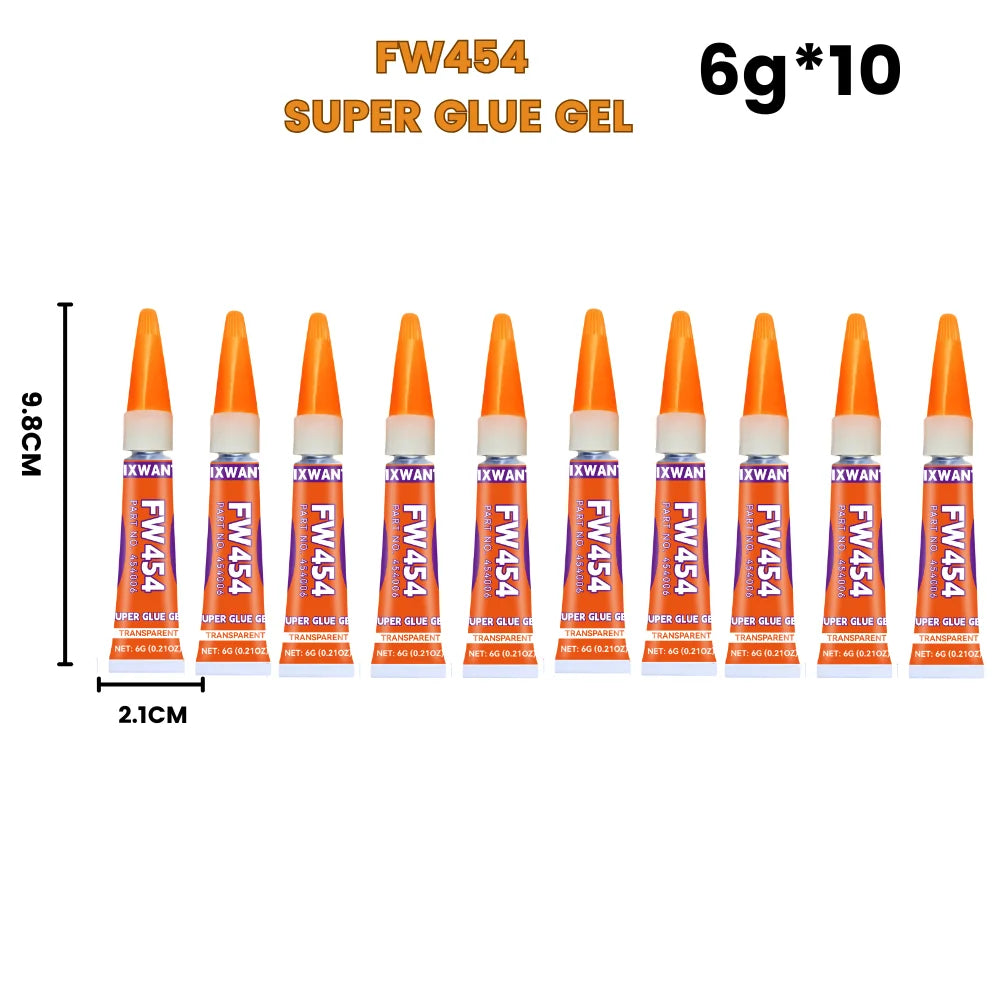 Super Glue Gel - Strong Instant Adhesive for Coral, Metal, Plastic, Wood, Ceramic, Rubber - Quick Dry & Waterproof 6g/20g