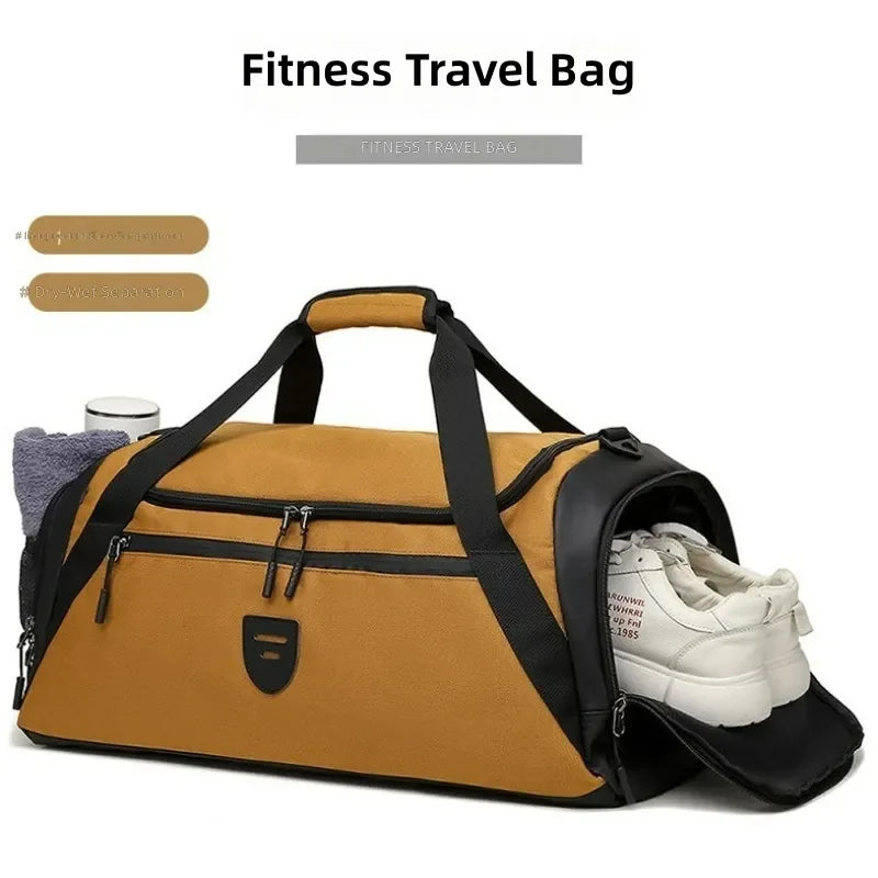 New Arrival Men Dry Wet Separation Fitness Bag, Multifunctional Large Capacity Sports Travel Luggage Bag