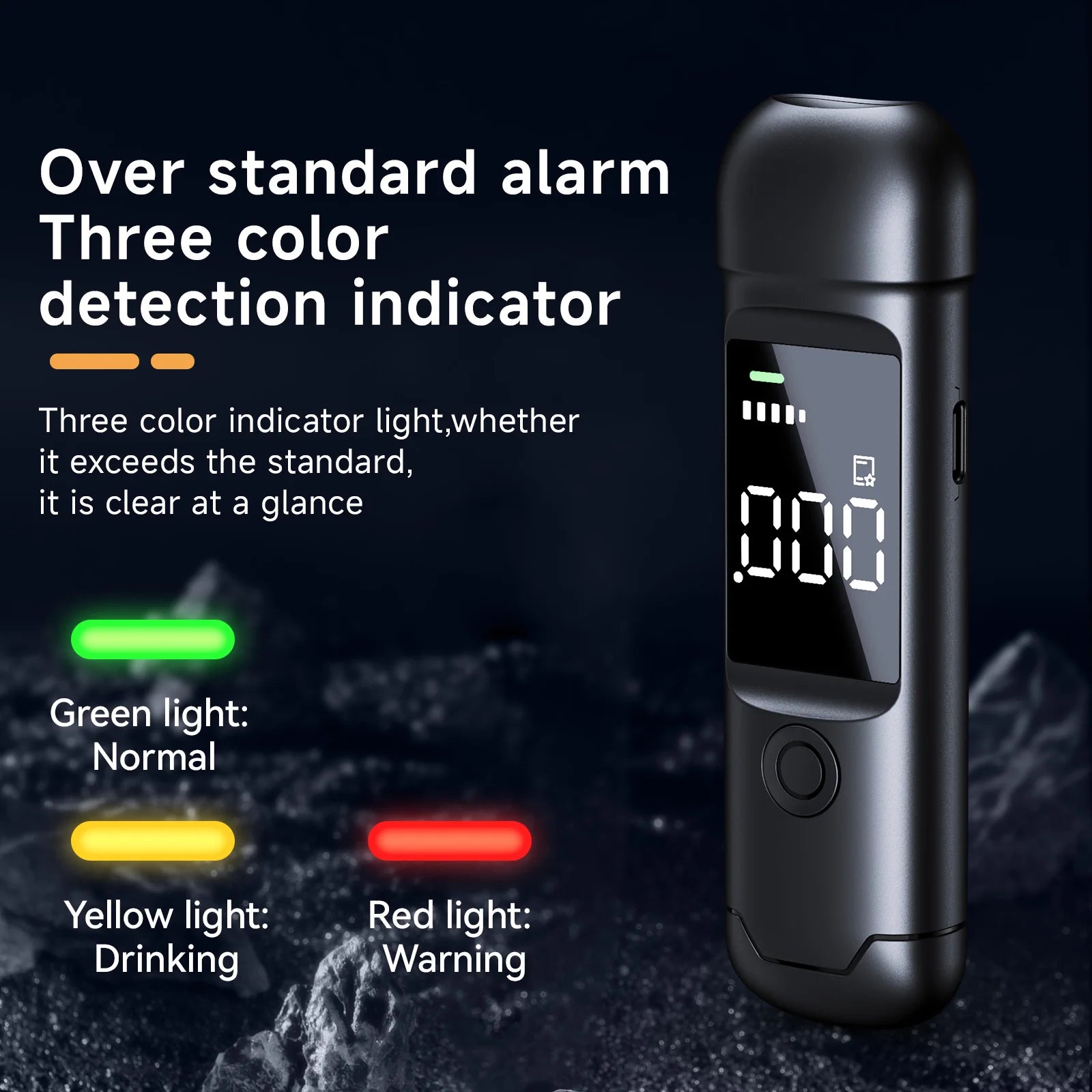 Portable Digital Alcohol Tester, High-capacity and Compact Breathalyzer, Essential for Gatherings and Business Trips