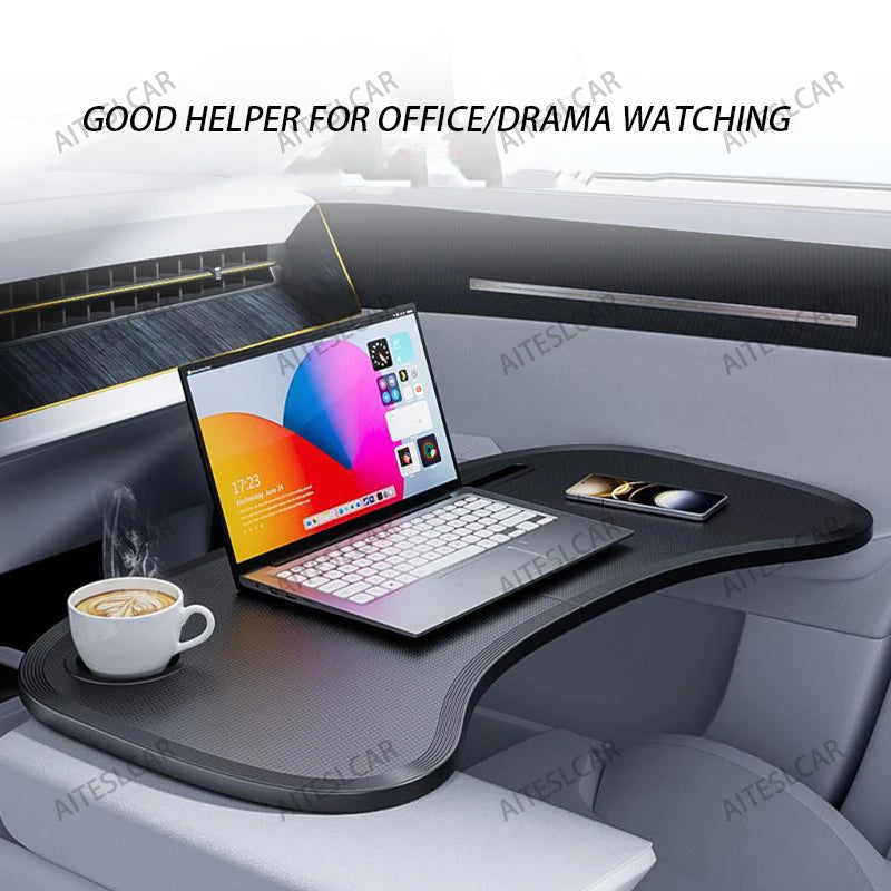 For Tesla Car Table Holder Steering Wheel Car Laptop Computer Desk Mount Stand Table Eat Work Cart Drink Food Coffee Goods Holde