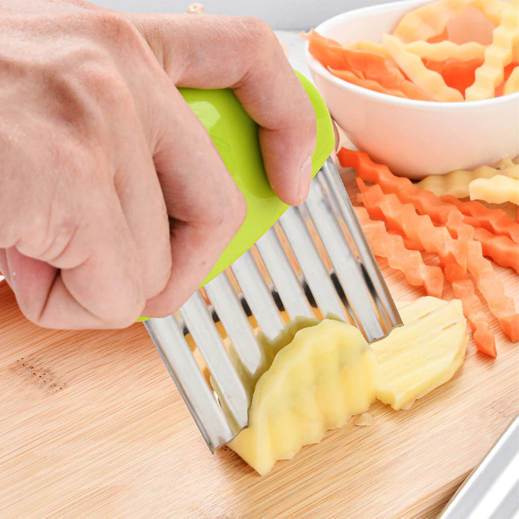 Set Kids Cooking Cutter Knife Toddler Vegetable Cutter Cooking Plastic Fruit Knives to Cut Fruits Crinkle Peeler Kitchen Supply