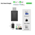 Skilldrive 2026 Mini 2 in 1 CarPlay Adapter Wireless Android Auto Adapter AI Smart Box Intelligent System for Wired CarPlay Car