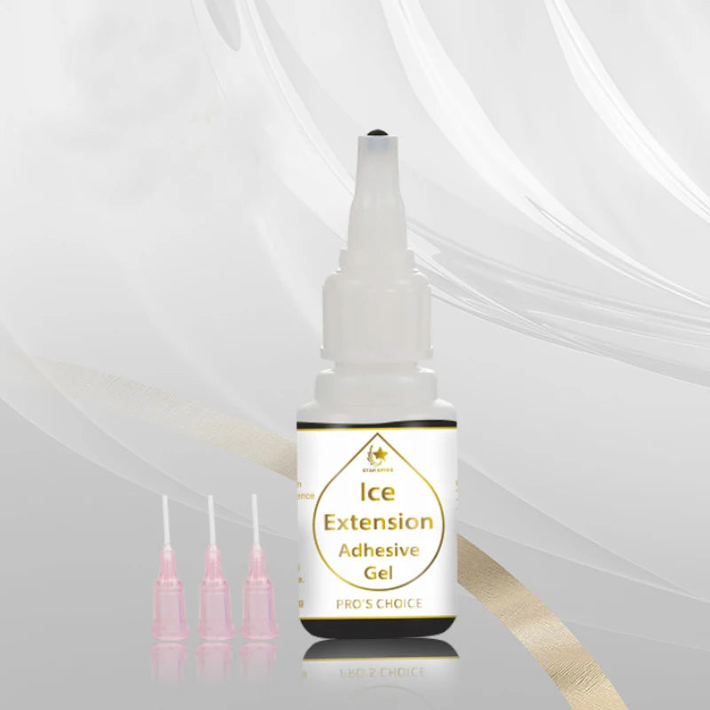 Ice Hair Extension Glue Gel Kit for Cold Bonding Hair Extension Four Bottle Bond Glue Adhesive and Remover Kit