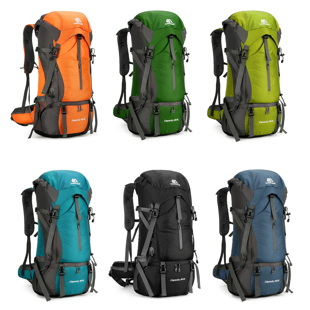 70L Extra Large Backpack for 3-5 Days Water-resistant Climbing Camping Backpack Travel Daypack with Rain Cover