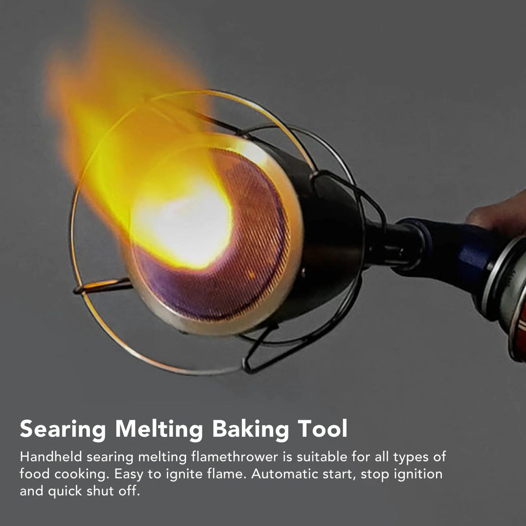 Culinary Torch Attachment Smokeless 304 Stainless Steel Flamethrower for Searing Melting Baking Tool Culinary Torch Attachment