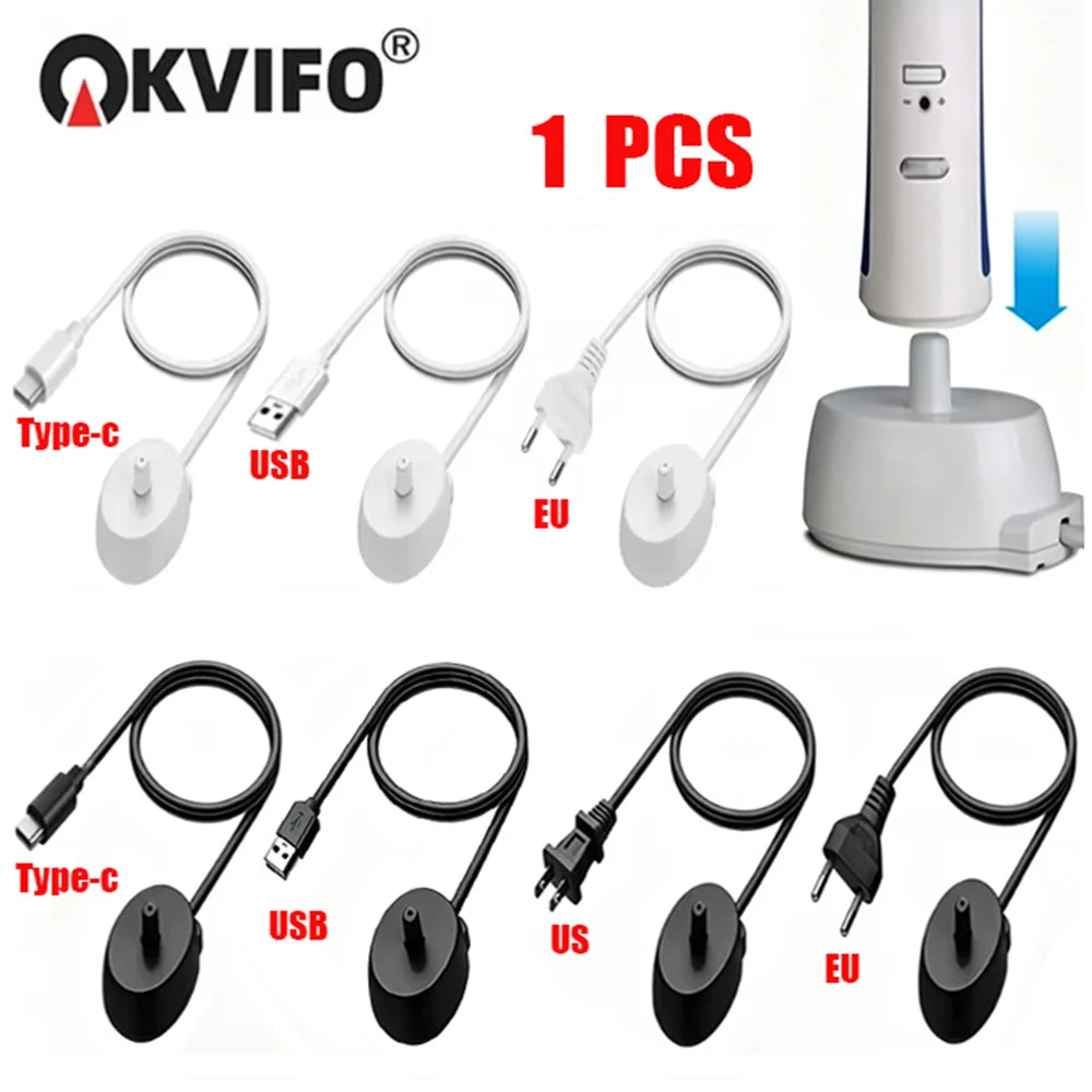 1 Pcs Charger Fit for Oral B Braun Electric Toothbrush iO Series 3 4 5 6 1000/3000/5000/7000/7500 Waterproof Inductive Base