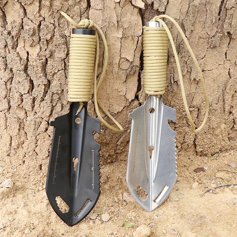 Multi-use Shovel Backpacking Trowel Ruler Flat Screwdriver Hexagon Wrench Outdoor Shovel Hiking Camping Tool Survival Safety Kit