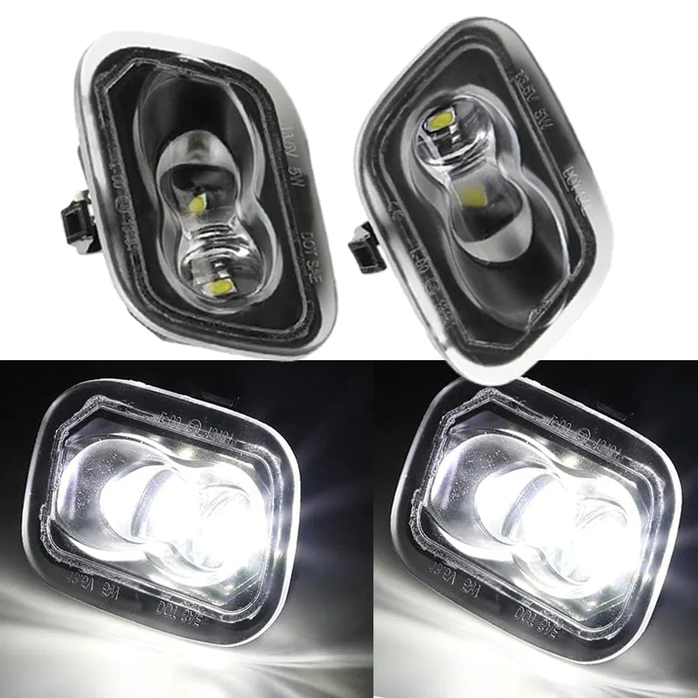 2pcs For Ford F-150 2015-2021 F-250 F-350 Super Duty 2017 2018 2019 2020 2021 Side Under-Mirror Puddle Lights 12V