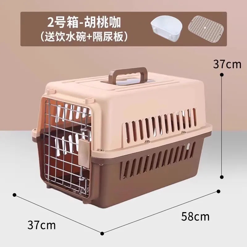 ‌Large Dog Crate for Air Travel - Pet Carrier with Wheels, Foldable Kennel for Golden Retriever, Airline Approved Portable Cage