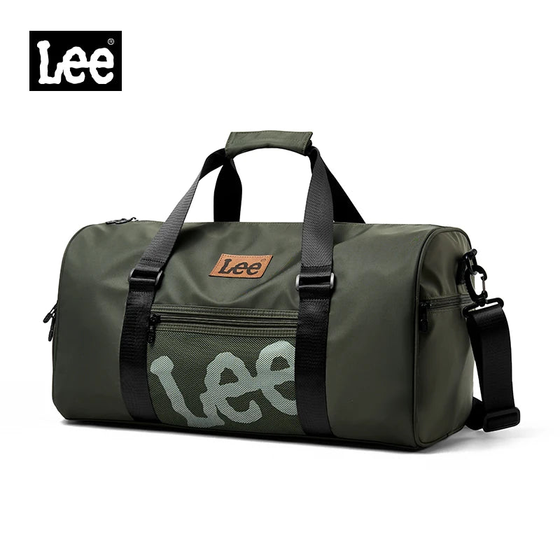 LEE Gym Duffel Bag Short Trip Luggage Travel Bag Unisex Waterproof Large Size Sport Training Dry Wet Bag with Shoe Compartment