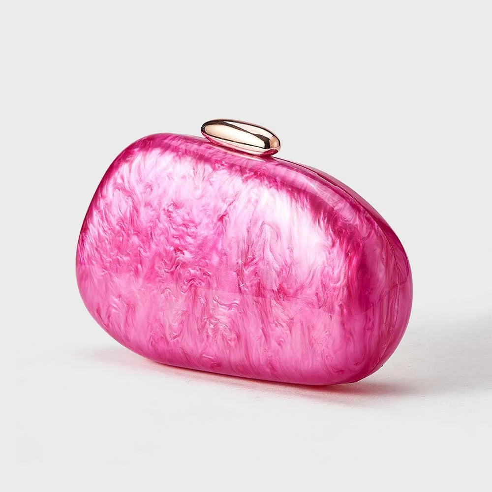 New shoulder oblique span bag, special-shaped shell acrylic bag, fashionable.