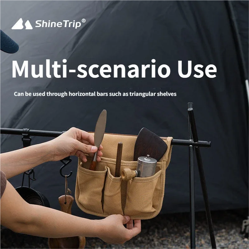 ShineTrip Outdoor Camping Chair Armrest Storage Bag Fishing Chair Side Hanging Bag Portable Multi Functional Tool Storage Bag