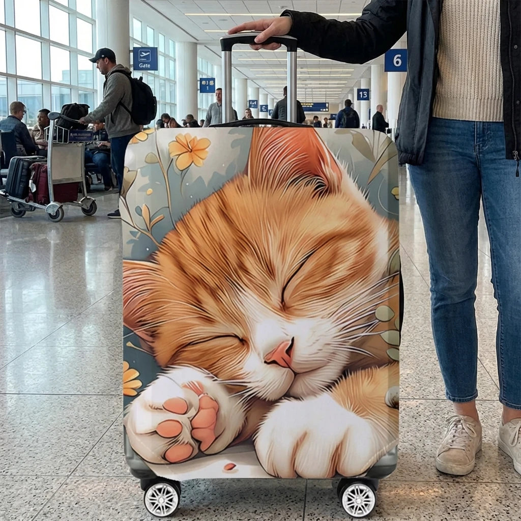 Luggage Protective Cover With Cartoon Print
