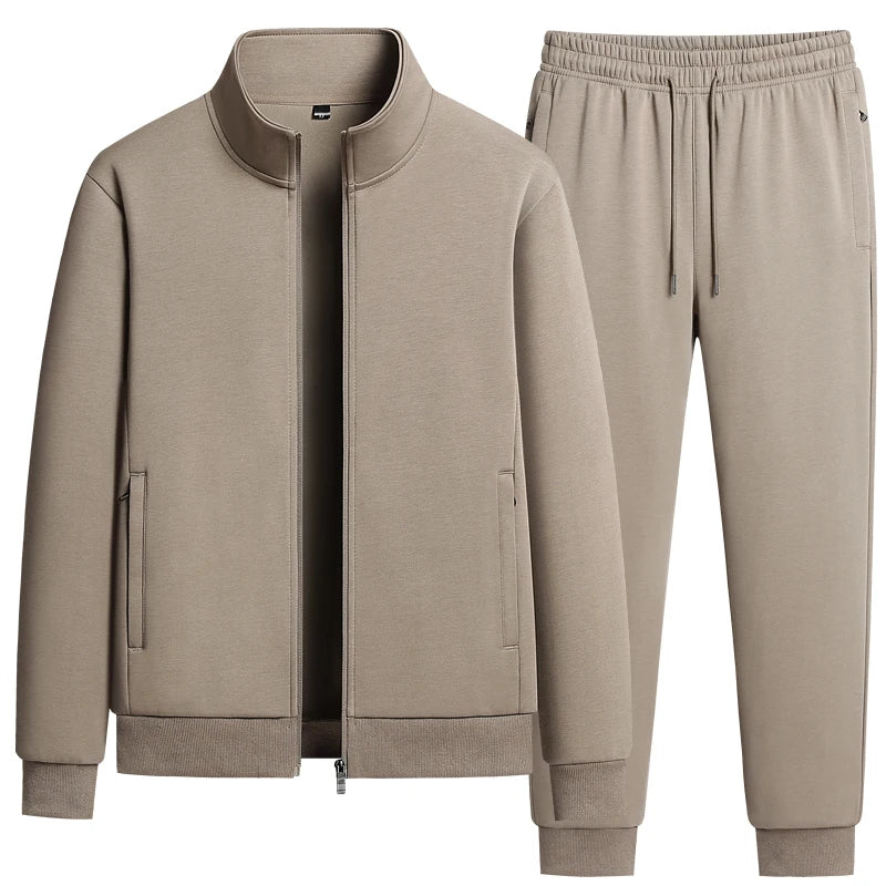 Men's Casual Sportswear Outdoor Tracksuit Fall Korean Running Sets Long-sleeved Two-piece Male Fitness Cotton Sportswear