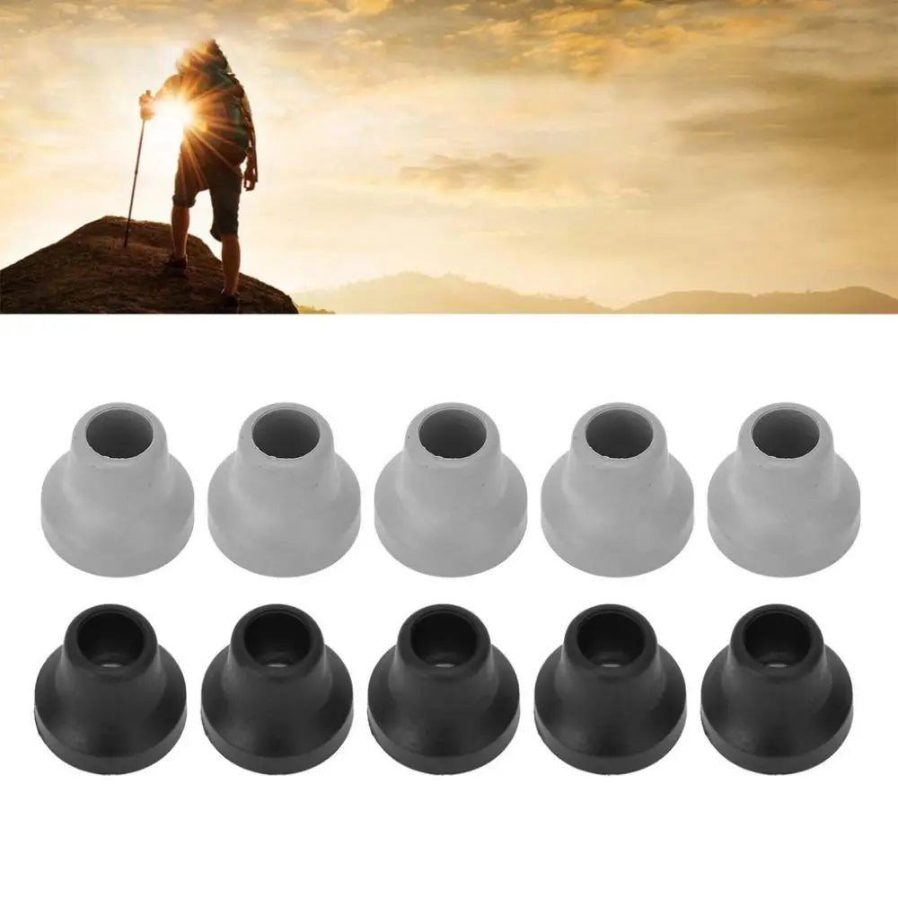1Pcs 13mm/16mm Rubber Trekking Pole Foot Covers Outdoor Hiking Stick Feet Accessories Durable Non-slip Crutch Pads Replacement