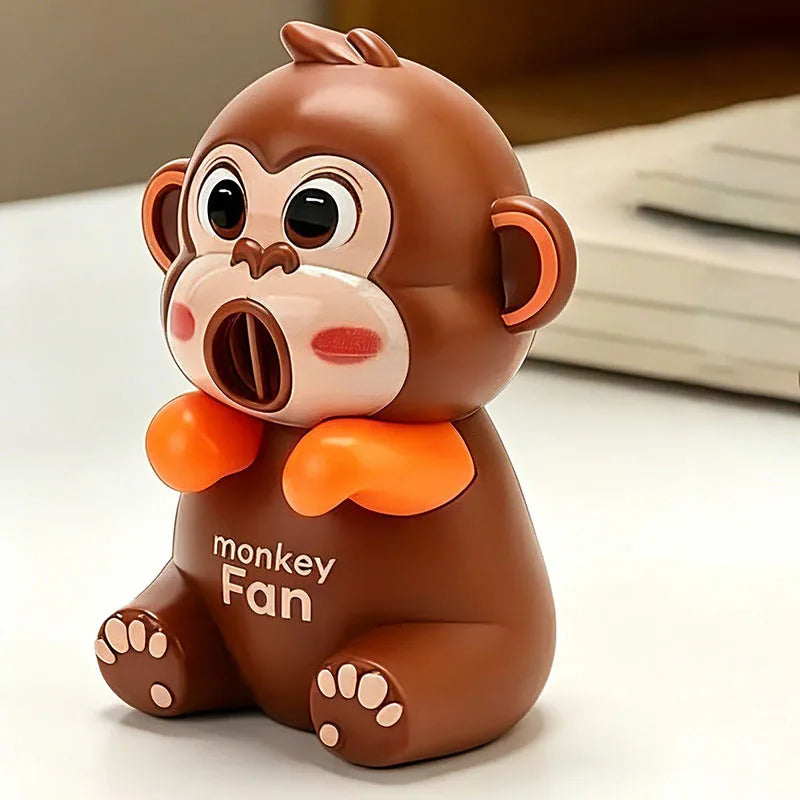 Cat Monkey Panda Model Electric Fan Hanging Cup Hair Dryer Portable Rechargeable Three level Wind Speed Adjustable Boy Girl Toys