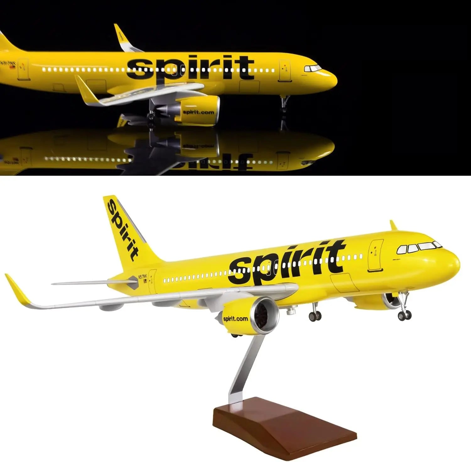 47CM A320 Airbus American Spirit A320 Model Aircraft Kits 1:80 Scale Resin Die-Cast Airplane Souvenir Plane Toy Collection Model
