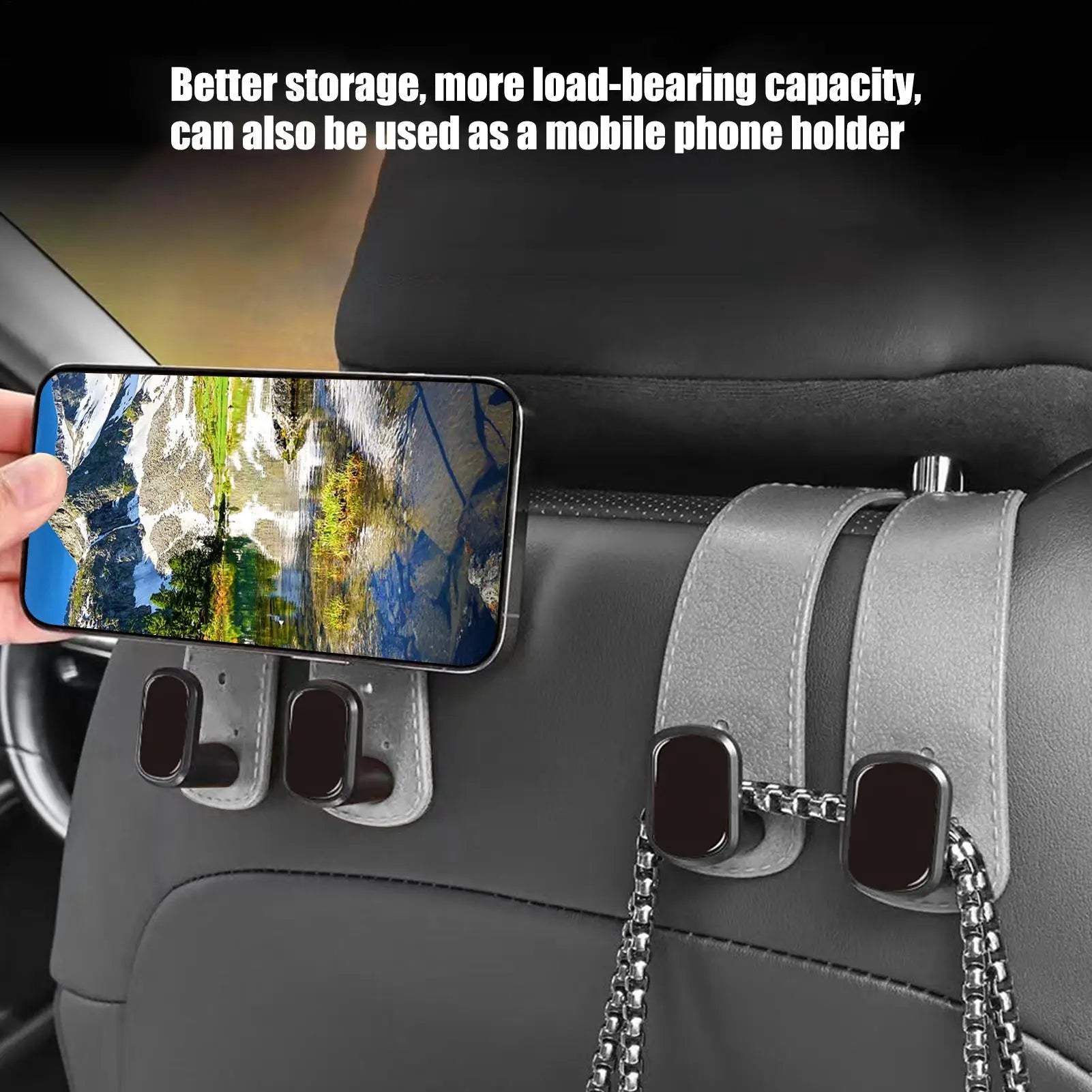 Car Headrest Hooks Hanger for Bags Seat Back Organizer Holder Clips Auto Fastener Hooks Car Storage car accessories