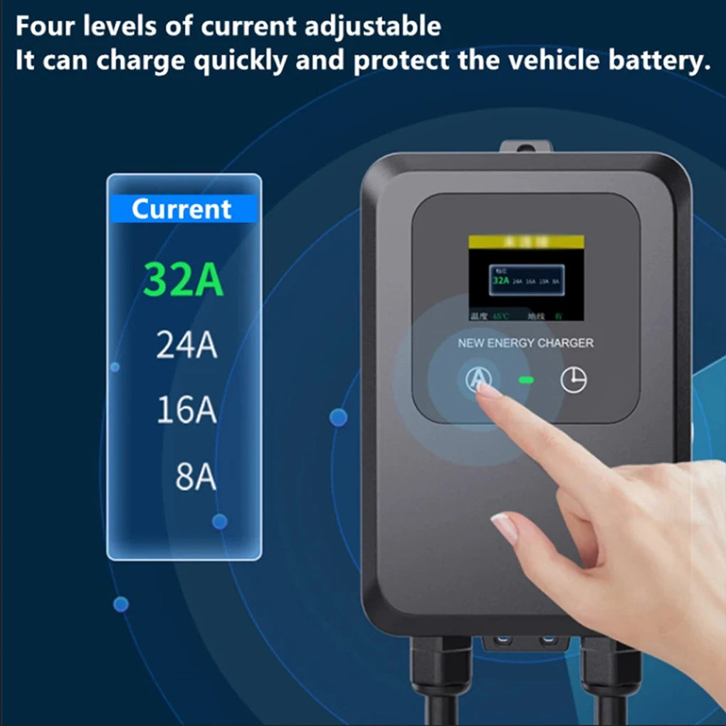 NEW EV Wallbox 5M 7KW 32A Charging Station Car Home EV Wallbox Electric Car EV Wallbox With 5M Cable Charge by card/Charge now