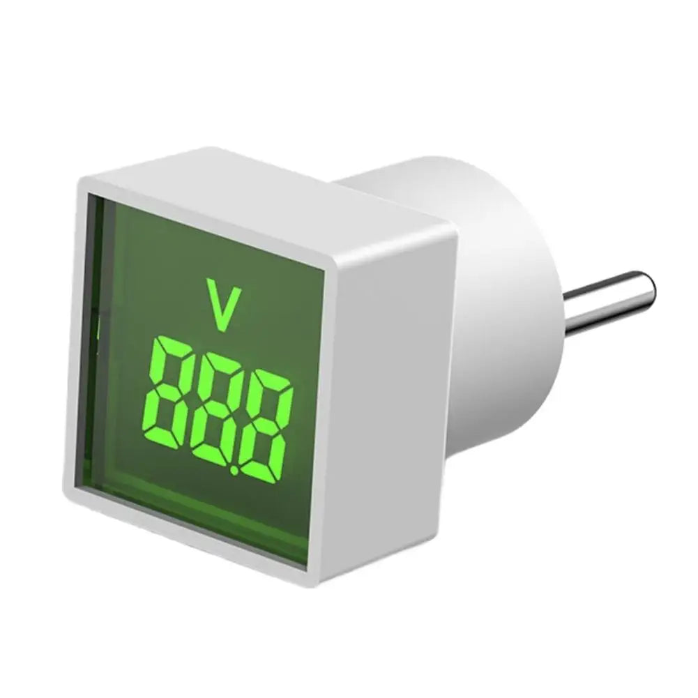 1PC LED Digital AC Voltmeter Indicator Square EU Plug Digital Voltmeter 50–500V Voltage Measurement Range