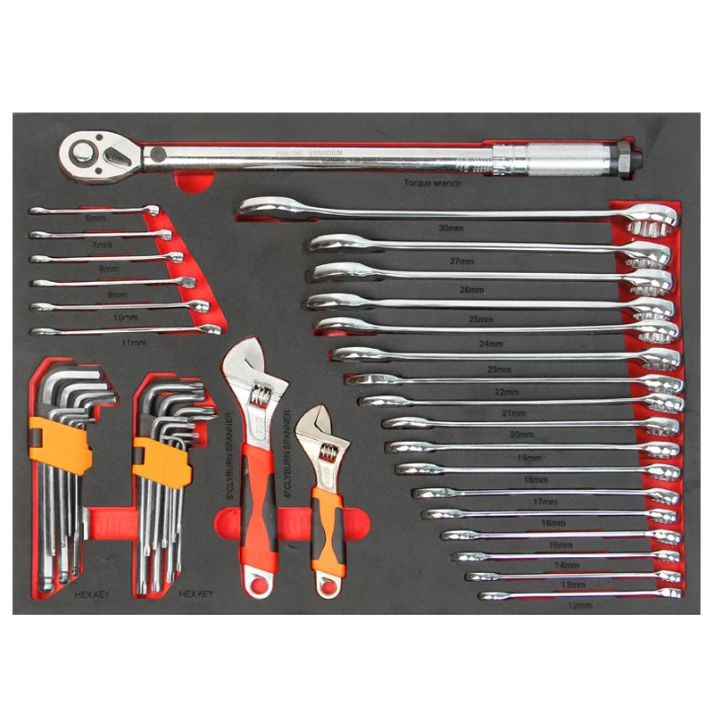 Srunv 283pcs Professional Tool Trolley With Hand Tools Mechanical Workshop Tool Cabinet