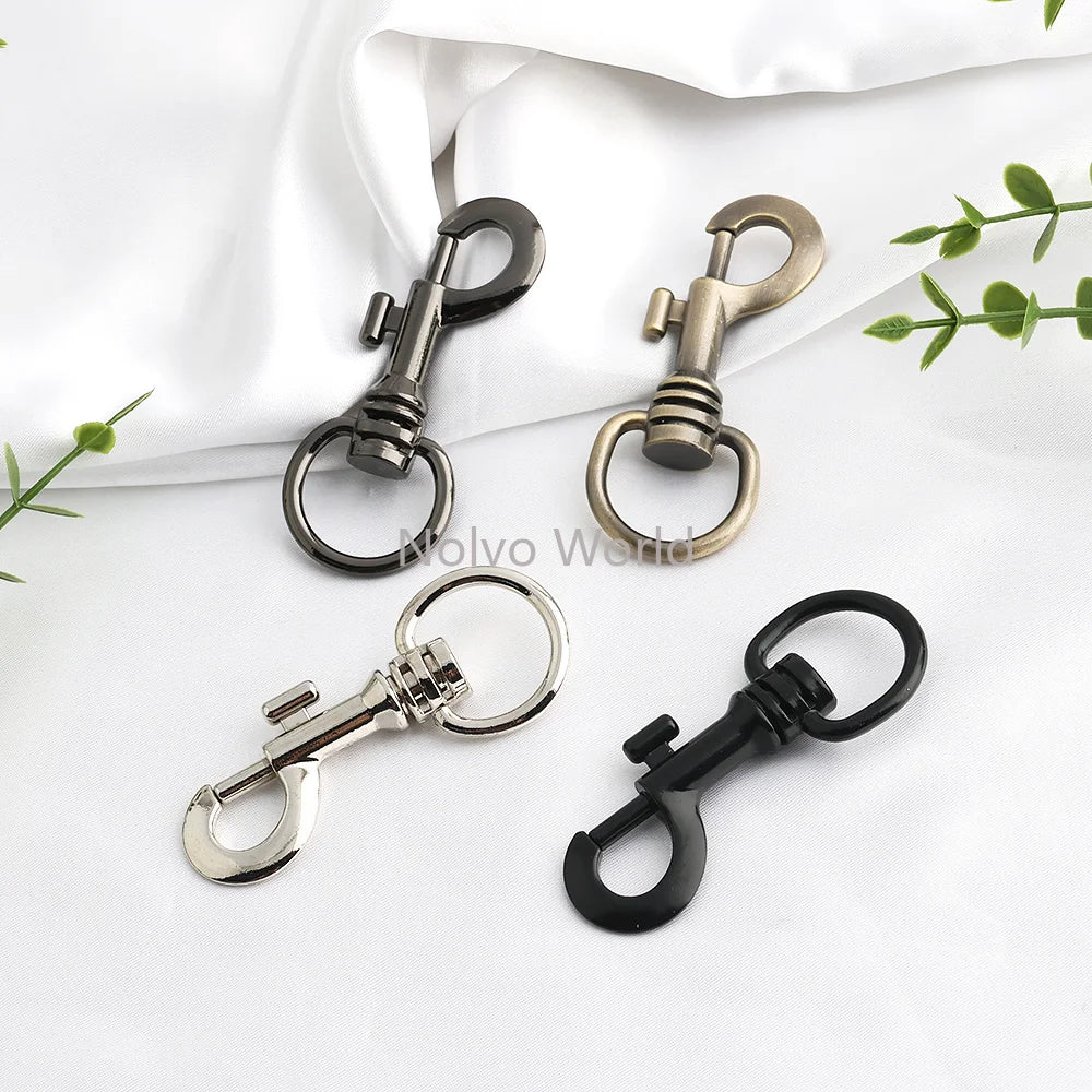 10/40/80PCS 15-20-25-32-38mm Detachable Snap Hook Swivel Clasp Rotating Buckle For Crossbody Bags Dog Collar Rope Accessories