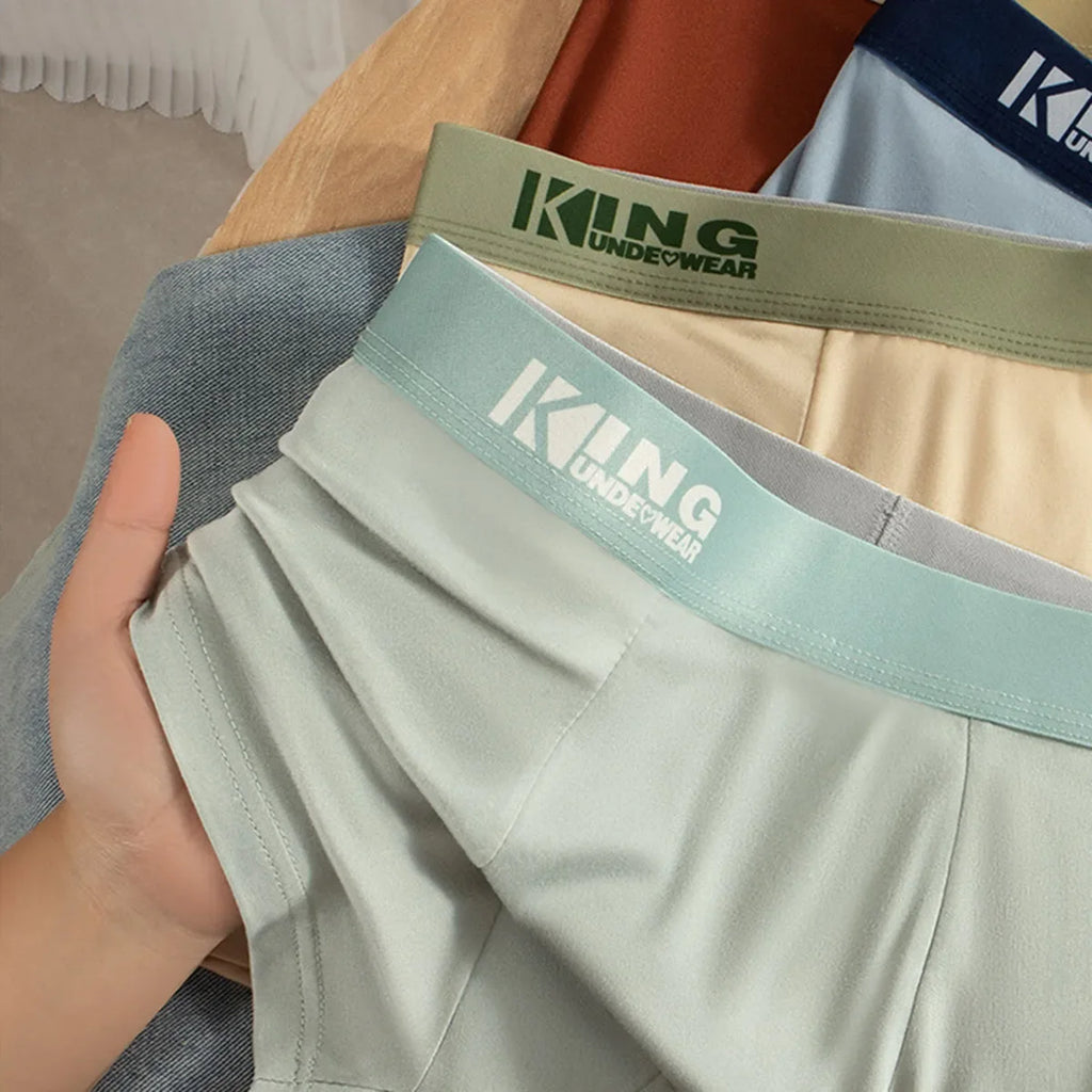3Pcs Summer Thin Ice Silk Men Boxershorts Graphene Antibacterial Man Underwear Breathable Cool Men's Panties Boxershorts