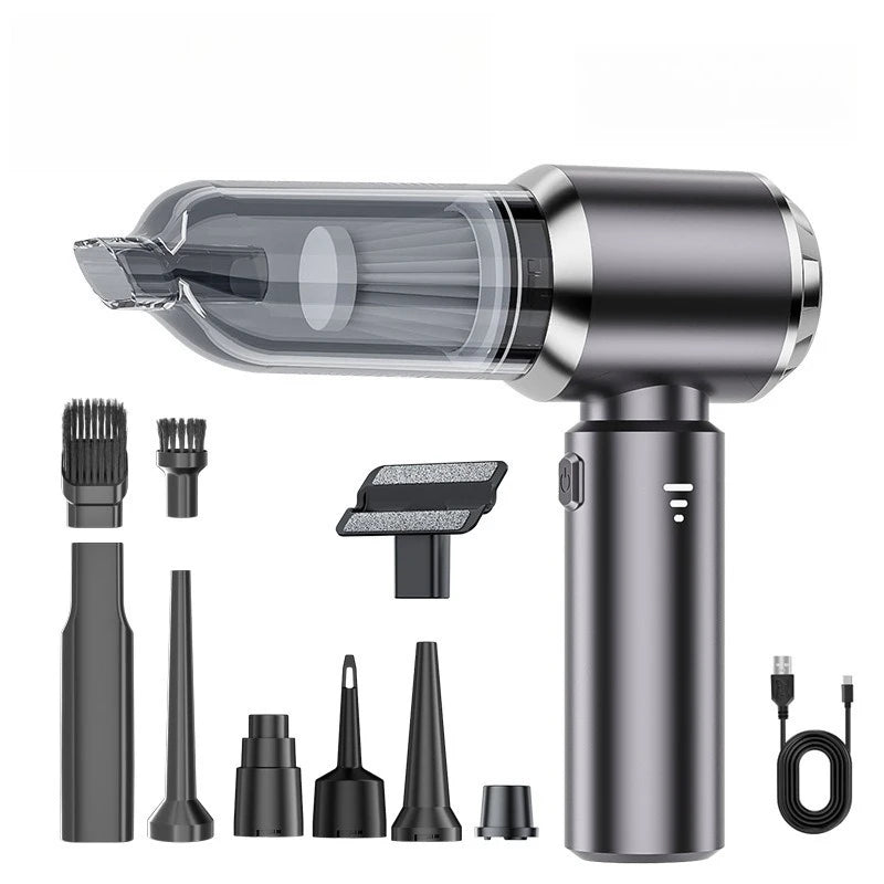 Wireless Car Vacuum Cleaner Power Display Strong Suction Dust Blower Portable Detachable Dust Cup for Car Household Cleaning