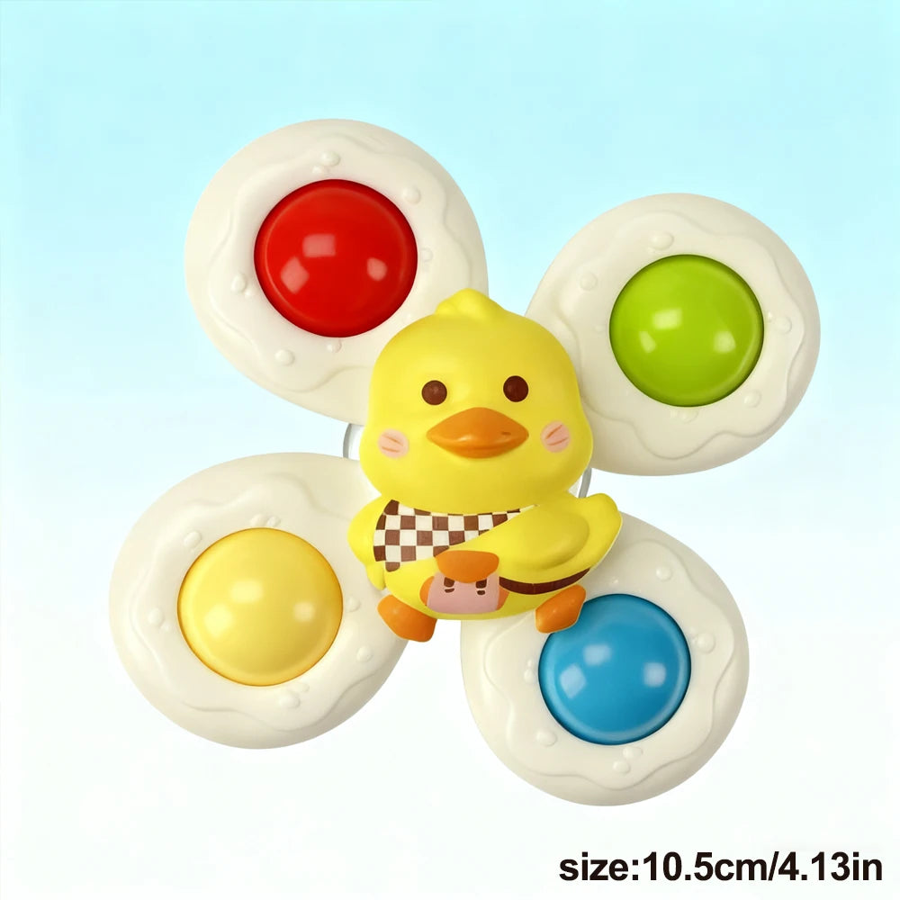 Suction Cup Spinner Toy Baby Bath Funny Game Educational Toy For Children Infant Sensory Stress Reliever Christmas Gifts for Kid