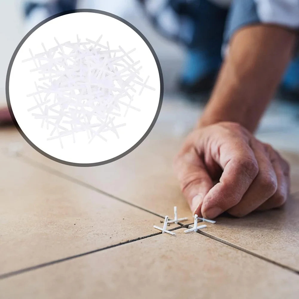50pcs Tile Levelling System Kit Reusable Tile Equaliser Spacer, Construction of Walls,Floors,Wedge Tool Decoupling Mat for Tiles
