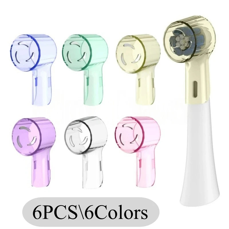 2-8pcs Colorful Toothbrush Dustproof Covers Caps Compatible with Braun Oral B & Io Series Electric Toothbrush Head Protectors