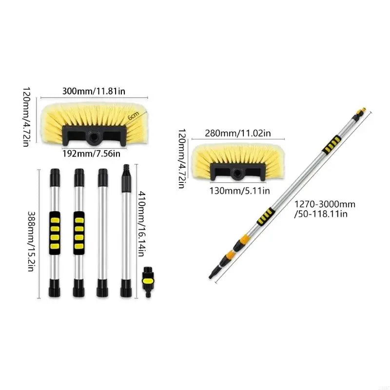 28GC Aluminum Alloy Cleaning Brush With Water Sprayer For Car Bike And Home Use Telescopic Handle Cleaning Mop