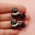 10pcs cartoon DIY resin accessories accessories, cat cream rubber hair clip, phone case, shoe buckle, keychain pendant
