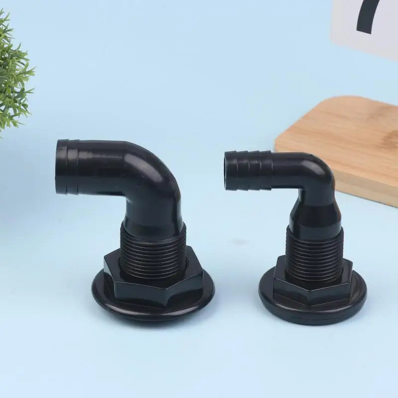 (HB05)90 Degree Marine Drainage Outlet Yacht Bilge Drainage Outlet Deck Drain Hose Pipe Elbow Bilge Pump Drain Thru Hull Fitting
