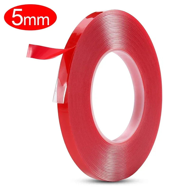 5-30mm Double Sided Adhesive Tape trong Viscosity Transparent Polyester Resin Tapes No Traces Fixed Stickers for Home Office