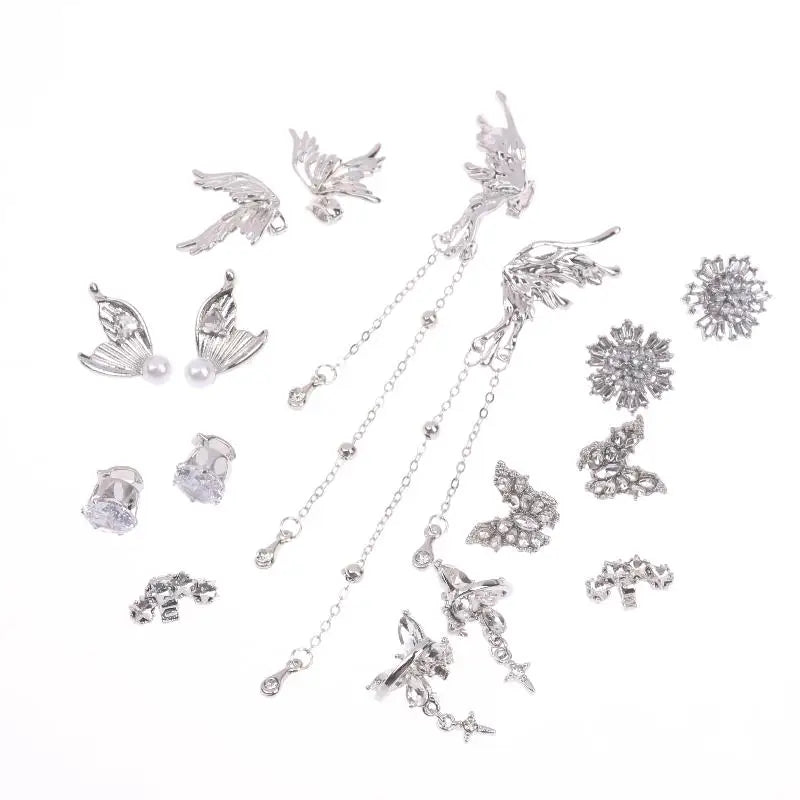 (.) 1Pair DIY Headphone Diameter Buckle Zircon Decorative Headphone Decoration Clip Removable Easy To Install Earbud Accessories