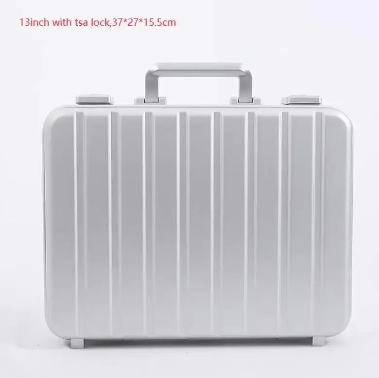 13”15 Inch New Aluminum Briefcase Toolbox Laptop case Business Box With Lock