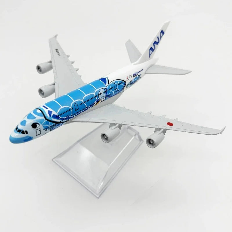 Emirates A380 Airplane Diecast Metal 1/400 Scale Aircraft 16CM Collectible Miniatures Model Planes Boys Toys Displays