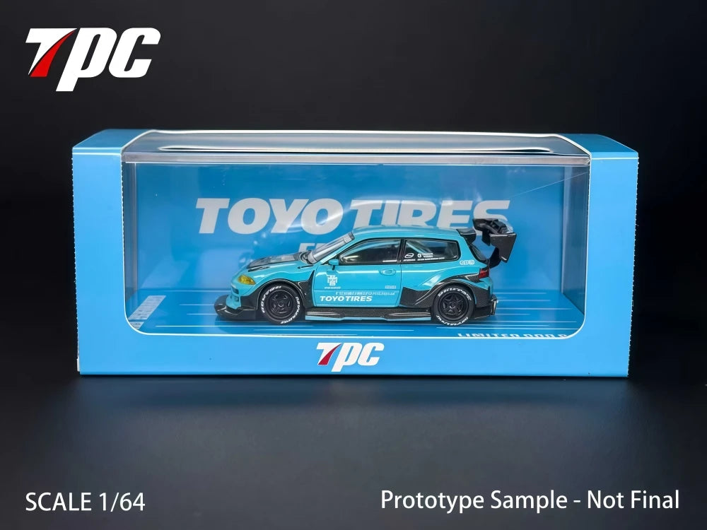TPC 1:64 Kevmannz 1996 EG6 Hatchback Wide Body Diecast Model Car