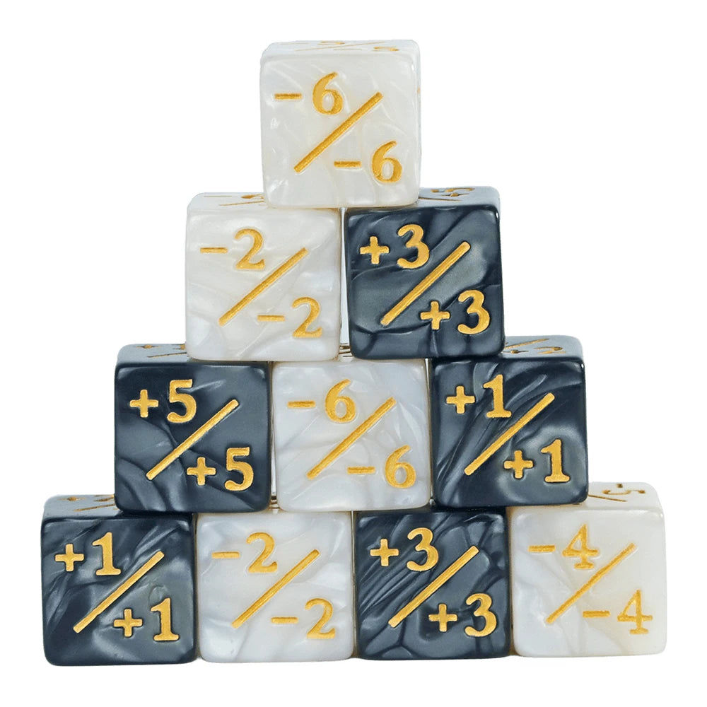 10 Pieces Dice Counters Token Dice, D6 Dice Compatible with Card Game Accessories