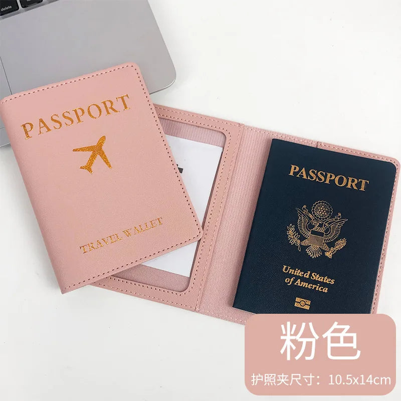 PU Leather Business Luggage Tag Suitcase Address Label Luggage Boarding Case Label Name ID Address Clip Travel Accessories