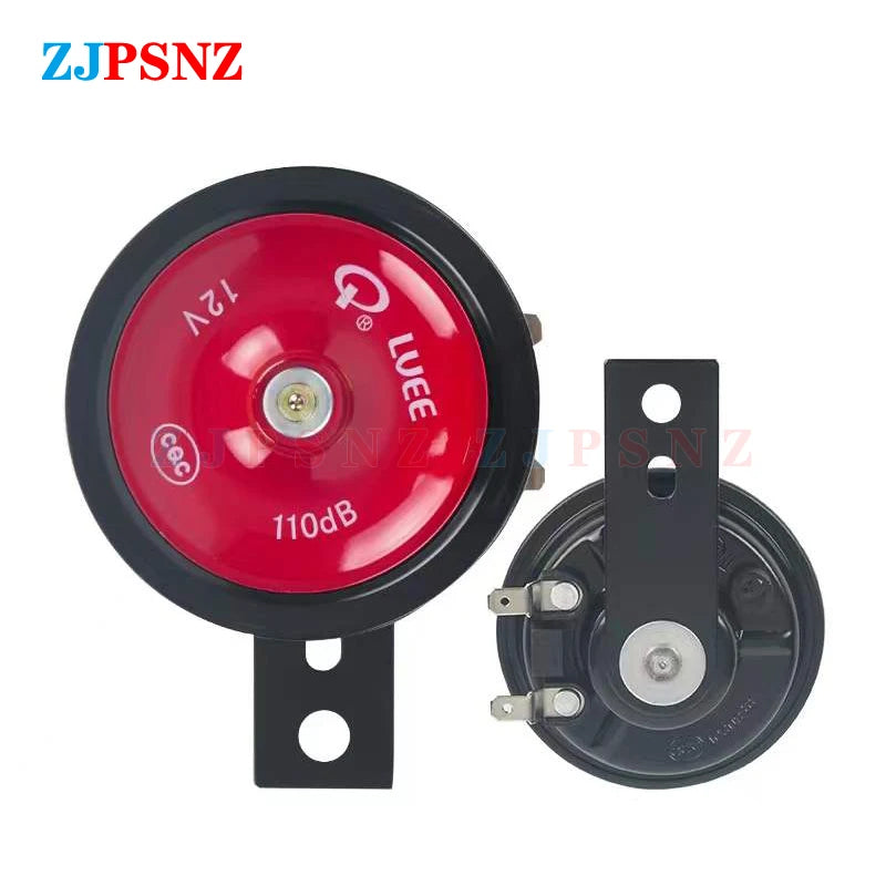 12V Motorcycle E-bkie Scooter Horn Super Loud Horn Waterproof Moped Dirt Bike Electric Vehicle Air Round Horn Motorbike 110db