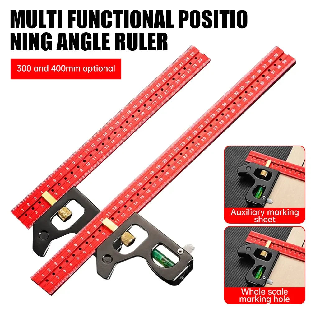 Gauges Heavy Duty High-precision Woodworking  aluminum alloy Multifunction Combined Angle Ruler 30/40cm Movable Angle Ruler